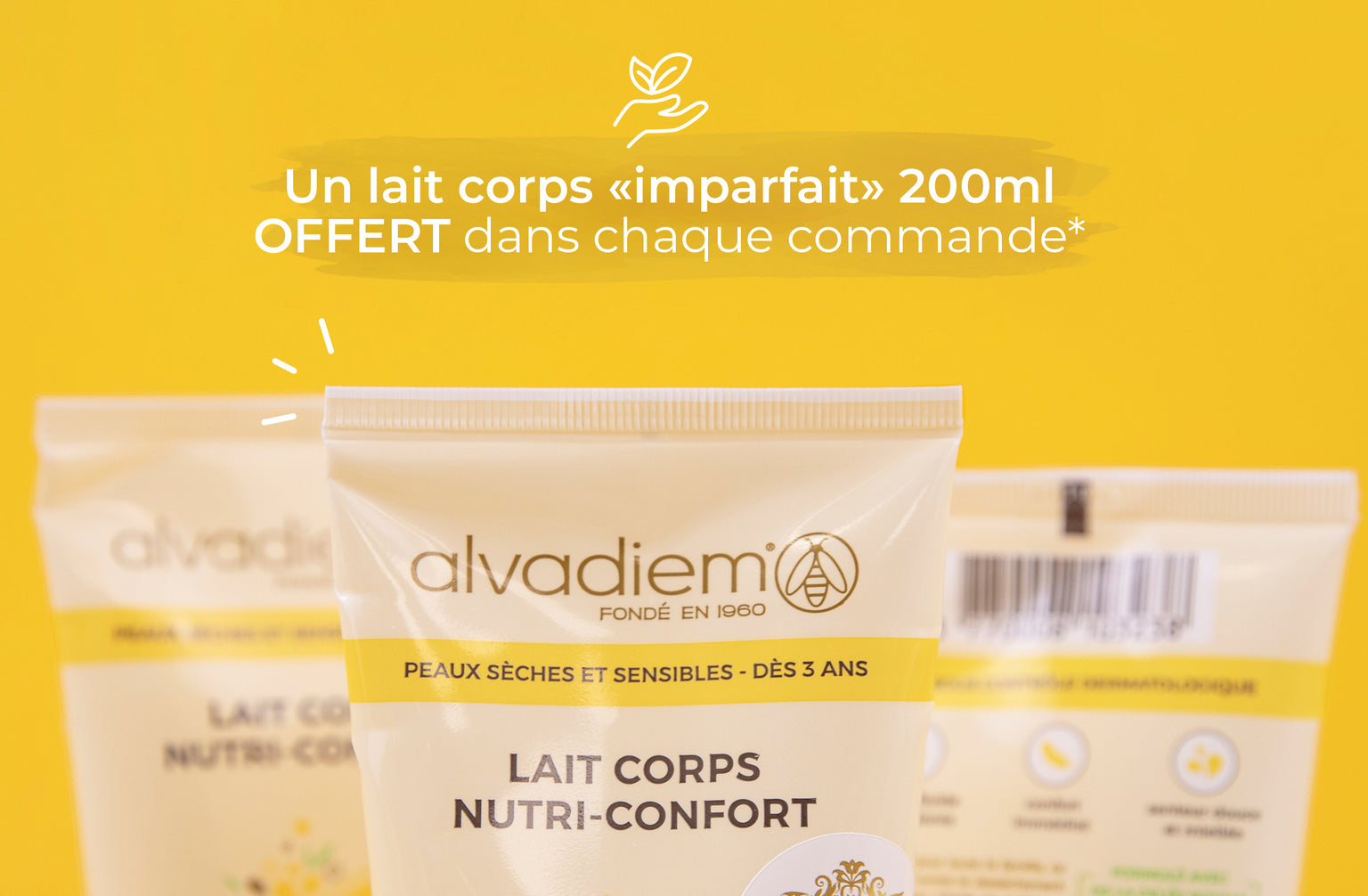 Lait corps 200ml offert dans toutes les commandes à partir de 55€