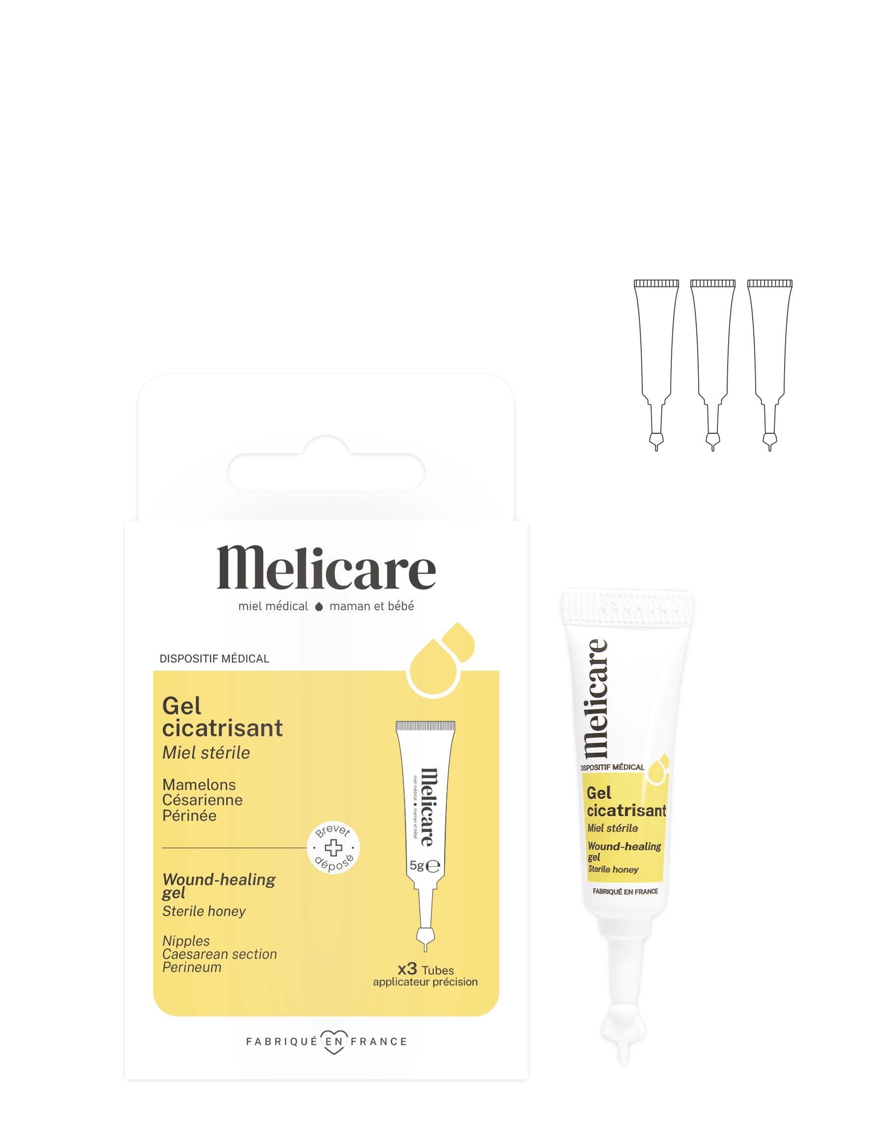 Monodose Gel cicatrisant Melicare 3x5g