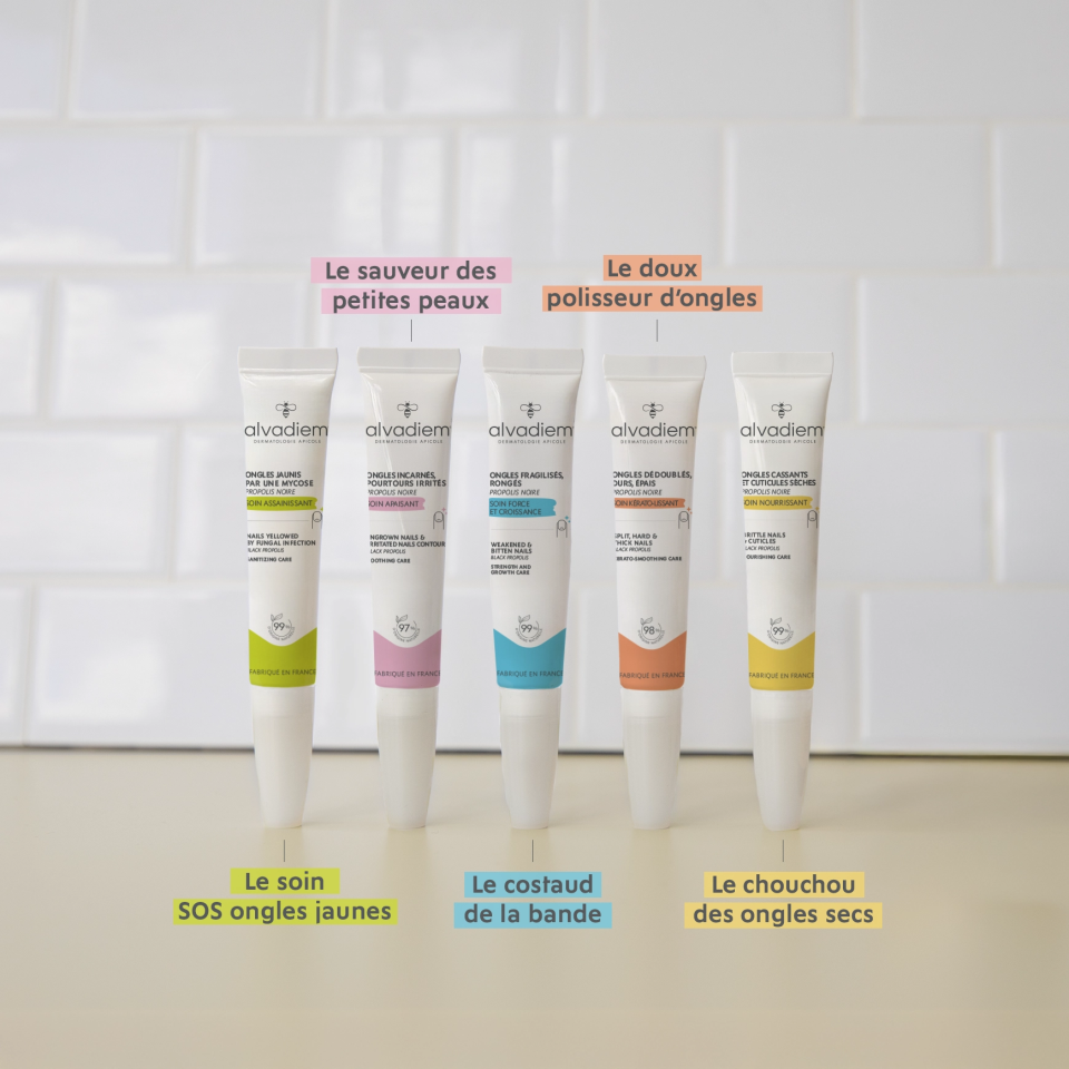 Gamme Alvadiem pour les ongles — produits de soin